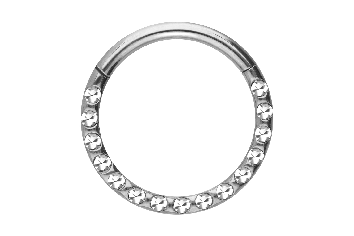 Chirurgenstahl Segmentring Clicker Piercing KRISTALLE + EPOXY
